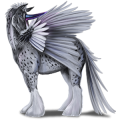 Licorne de trait ailée Shire Bai Brûlé