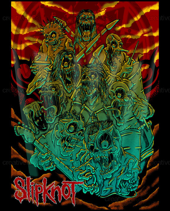 Slipknot Poster by cesare cartoon