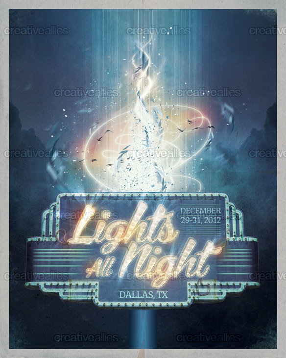 Design a Poster for Lights All Night 2012 Creative Allies