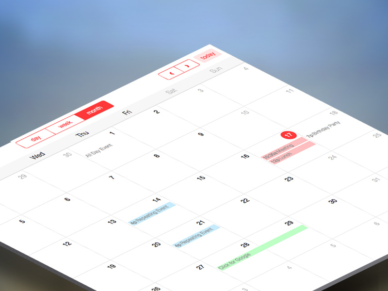 FullCalendar by Creative Tim