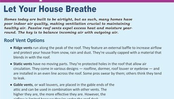 Spring/summer Home Improvement Info 1