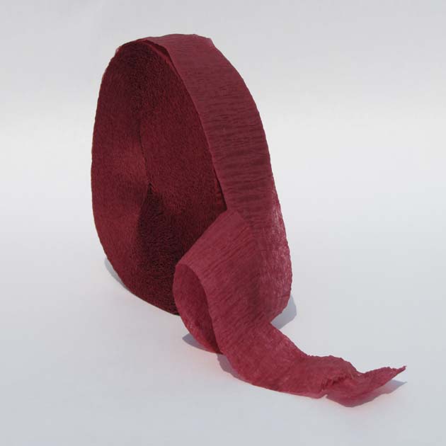 Maroon Crepe Paper Streamers 150' Long Crepe Paper Store
