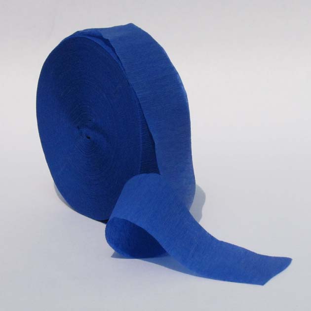 Royal Blue Crepe Paper Streamer 150' Long Crepe Paper Store