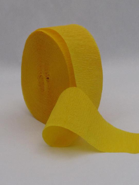 Canary Yellow Crepe Paper Streamers 81' Long Crepe Paper Store