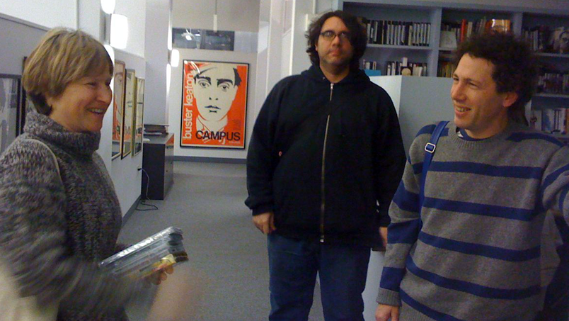 peter becker took this photo of yo la tengo in the office