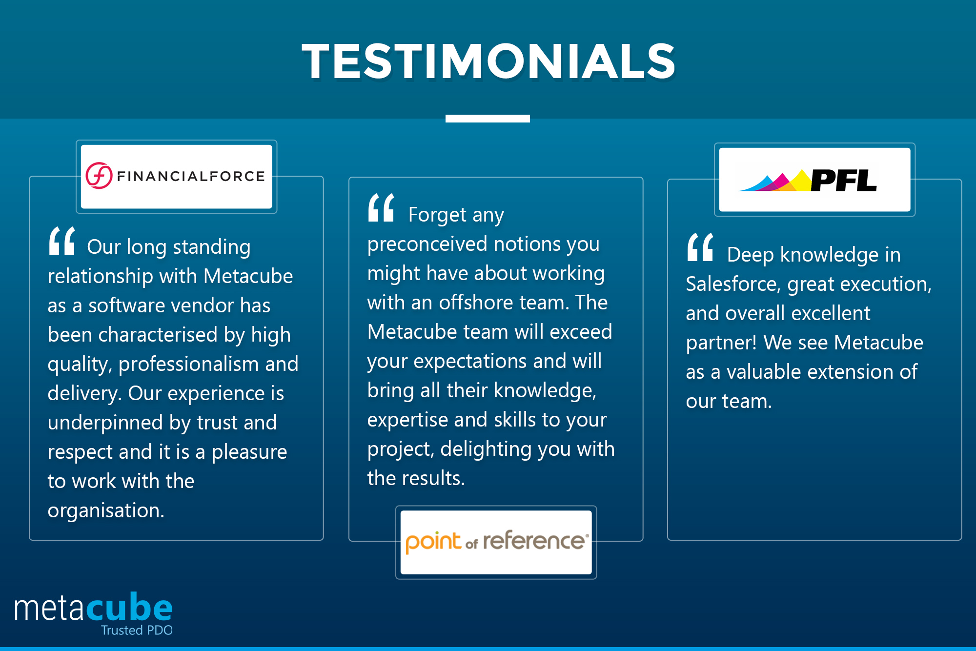 Metacube, Trusted PDO