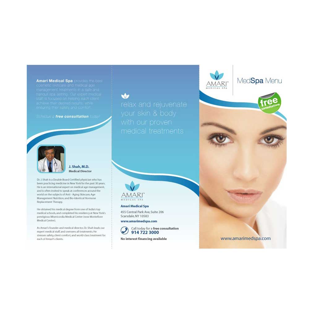 custom menu and brochure designed by welikerock