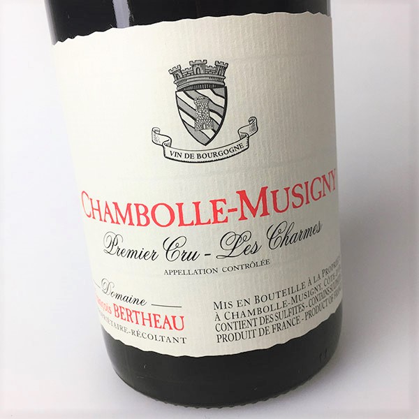 photo of label of Bertheau Chambolle 1er Charmes