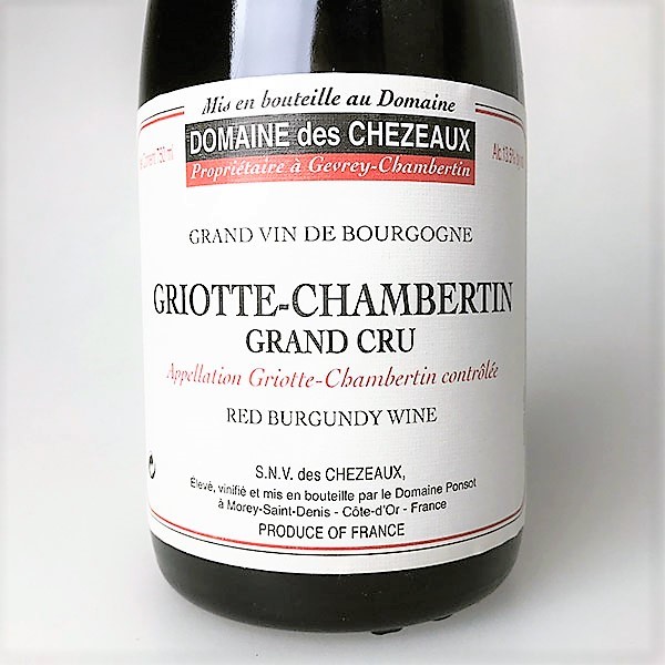 photo of bottle of Chezeaux Griotte
