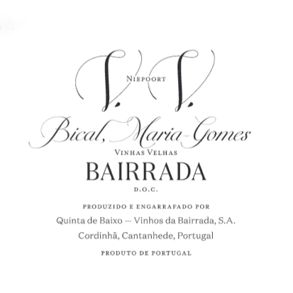 photo of label of Niepoort Branco Bairrada VV