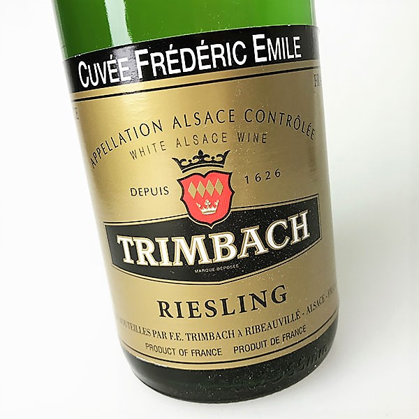 photo of label of Trimbach Riesling Frederic Emile