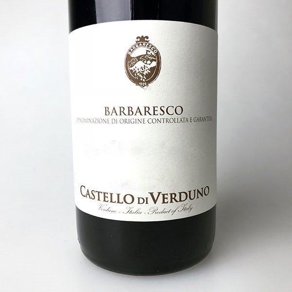 photo of label of Verduno Barbaresco