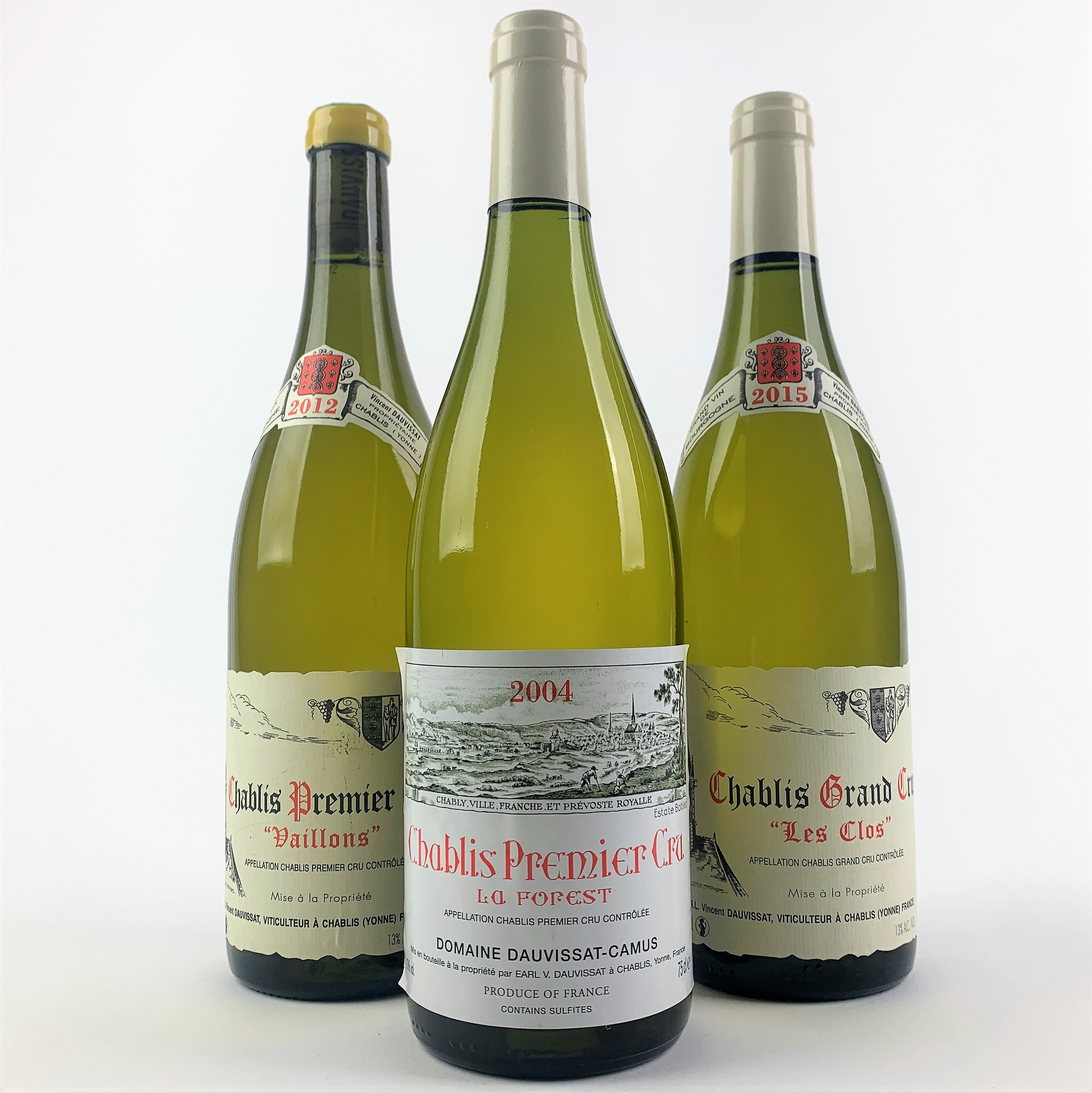 photo of 3 bottles of Dauvissat - Clos, Vaillons and Forest