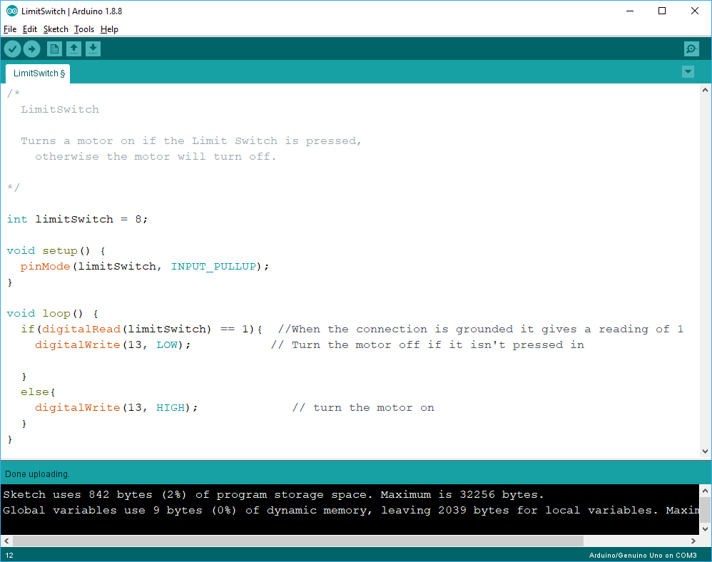 Limitswitch-Arduino