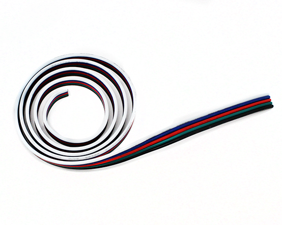 3 Wires (red, black, and white) of 22 AWG 5 pin wire