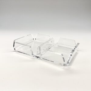 Clear acrylic canasta play card holder