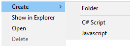 Create C# Script Asset