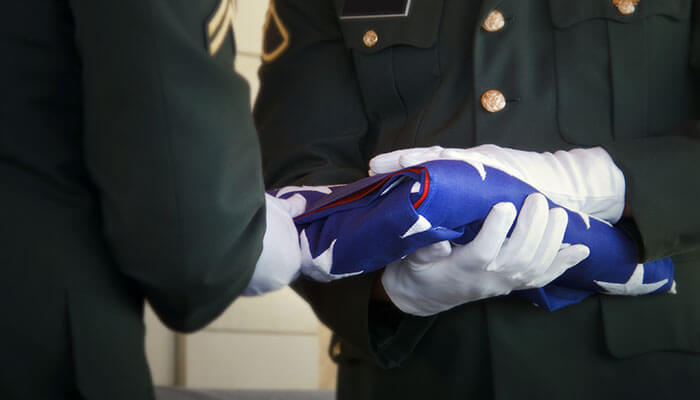 veteran burial flag