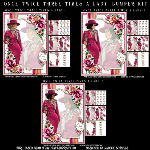 Once twice three times a lady bumper kit cup1151588 20051 craftsuprint