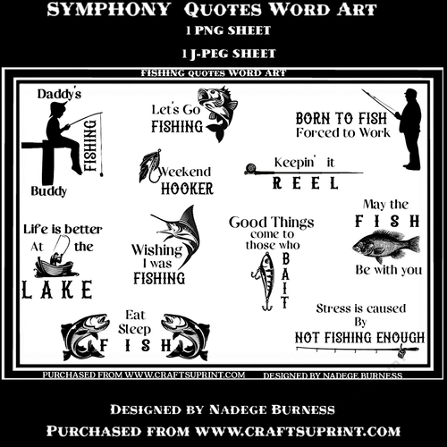 Fishing Quotes Word art CUP970491_20051 Craftsuprint