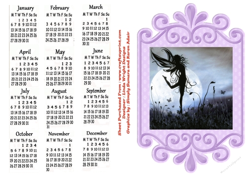 Fantasy Calendar 2010 A4 Size No : 10 - CUP979916_20612 | Craftsuprint