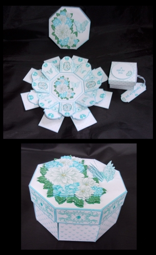 Octagonal exploding box card with matching gift box - CUP1058863_20842 ...