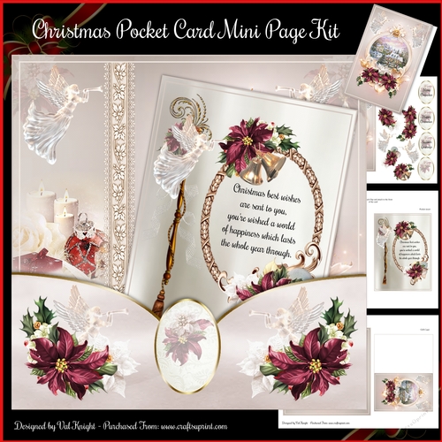 Christmas Pocket Card Mini Page Kit - CUP1010196_58488 | Craftsuprint