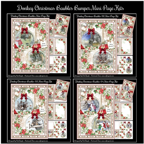 Donkey Christmas Baubles Bumper Mini Page Kits CUP1138808_58488