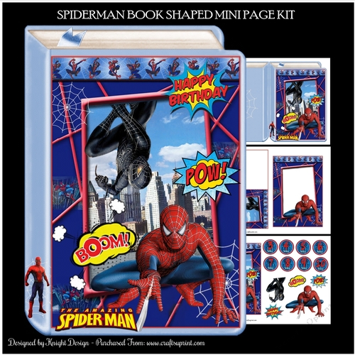 Spiderman Book Shaped Mini Page Kit - CUP1156272_58488 | Craftsuprint