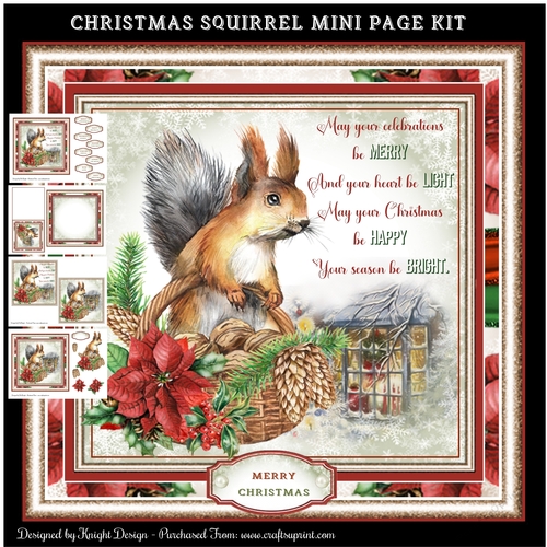 Christmas Squirrel Mini Page Kit - CUP1172320_58488 | Craftsuprint