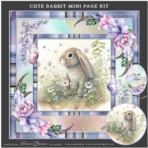 Cute Rabbit Mini Page Kit - CUP1191560_58488 | Craftsuprint
