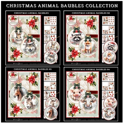 Christmas Animal Baubles Collection CUP1231078_58488 Craftsuprint