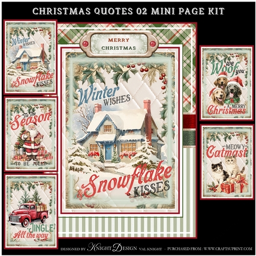 Christmas Quotes 02 Mini Page Kit - CUP1256740_58488 | Craftsuprint