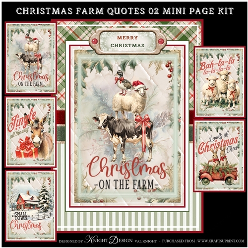 Christmas Farm Quotes 02 Mini Page Kit CUP1258113_58488 Craftsuprint
