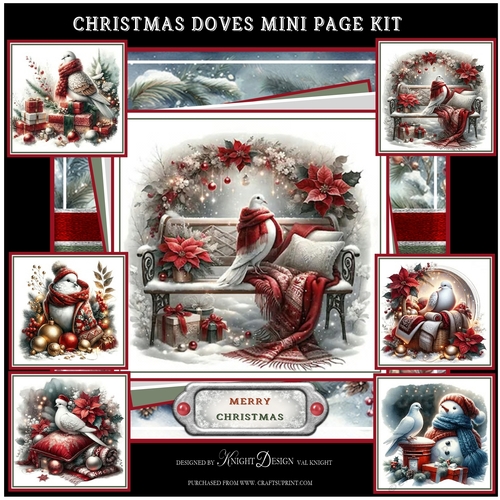 Christmas Doves Mini Page Kit CUP1264798_58488 Craftsuprint