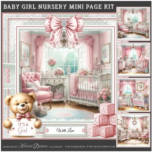 Baby Girl Nursery Mini Page Kit - CUP1305481_58488 | Craftsuprint