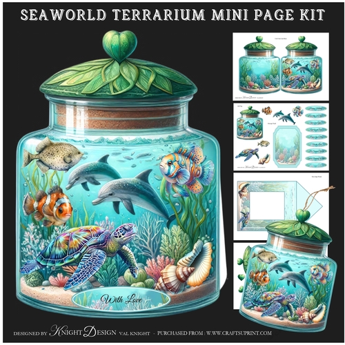 Seaworld Terrarium Shaped Mini Page Kit - CUP1316263_58488 | Craftsuprint