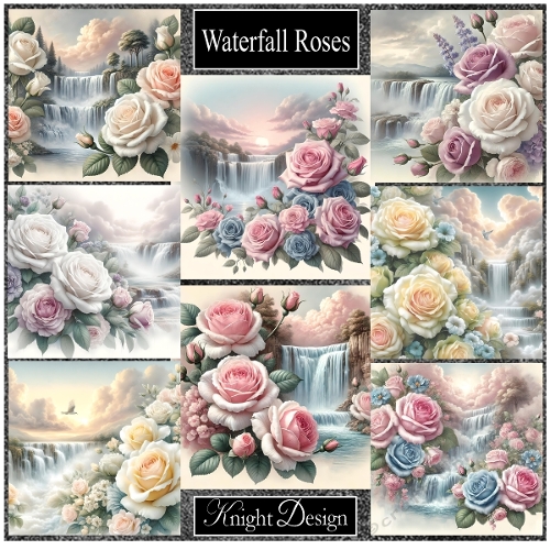 Waterfall Roses - CUP1356780_58488 | Craftsuprint