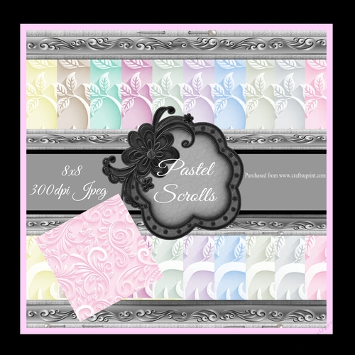 10 8x8 Pastel Backing Papers CUP949914_58488 Craftsuprint