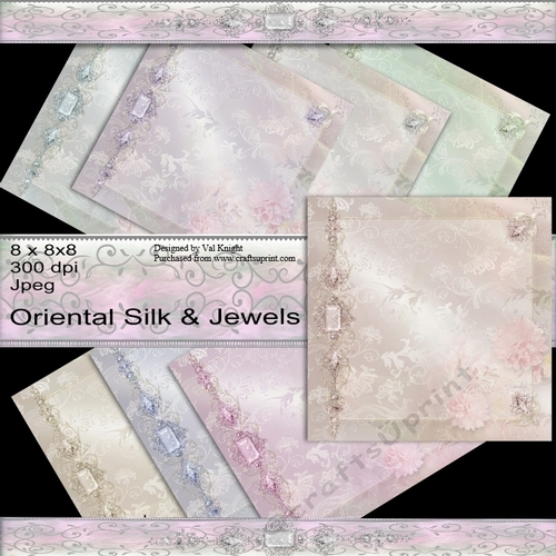 Delicate Oriental Silk & Jewels Backgrounds - CUP953249_58488