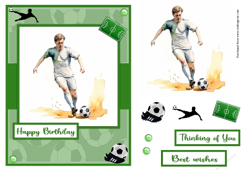 Soccer Player Male Greeting Card Cup1363893 84699 Craftsuprint