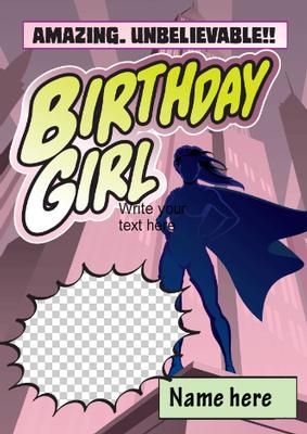 Card Creator - Birthday Girl Comic Style - CUP528021_1532