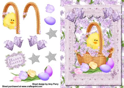 Fluffy chick basket