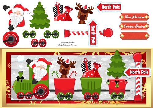Festive Santa Train DL - CUP748176_983 | Craftsuprint