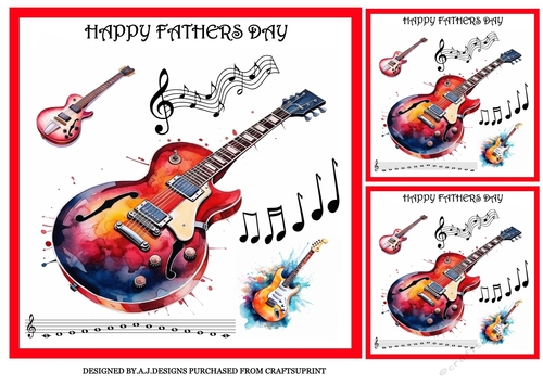 HAPPY FATHERS DAY GUITARS - CUP1300951_123820 | Craftsuprint