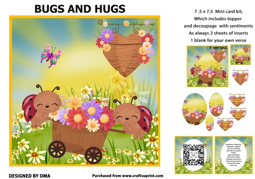 BUGS AND HUGS - CUP1163012_102057 | Craftsuprint