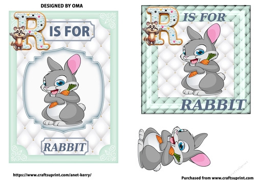 CUTE ALPHABET R - CUP1229480_102057 | Craftsuprint