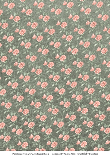 A4 Background Paper Rose/Swirl Pattern Olive - CUP1021032_89143 ...