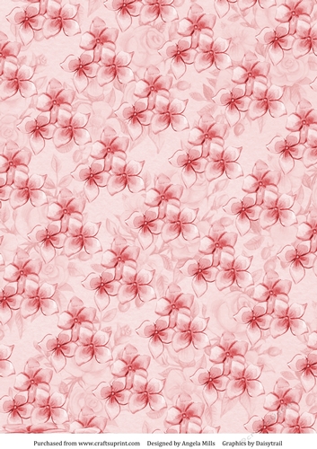 Pink Patterned A4 File A4 Paper Pink Floral Pattern on Pink Background - CUP1037343_89143 ...
