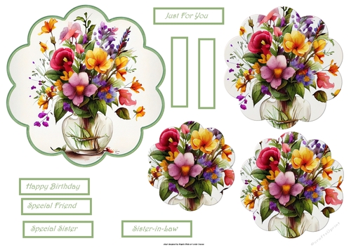 Vase Of Spring Flowers Scallop Cup1203378 8 Craftsuprint